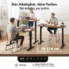 Secretária elétrica LogiLink EO0057 com regulação de altura, 120x60 cm, motor único, tampo castanho, capacidade 70 kg