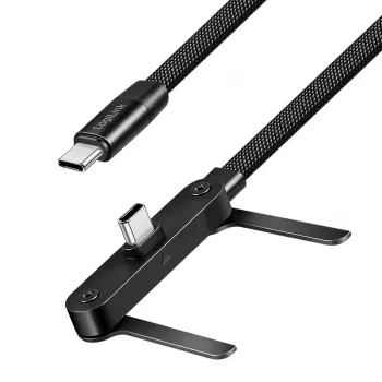 Cabo LogiLink USB 2.0 Type-C C/M para C/M 480 Mbps 240W plano preto 1,5m