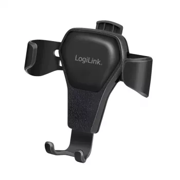 Suporte universal LogiLink AA0164 para smartphone com ventilação para carro, rotação 360°, operação com uma mão, preto