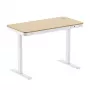 Secretária LogiLink com regulação de altura, motor único, 118x60cm, com carregamento sem fios, branco