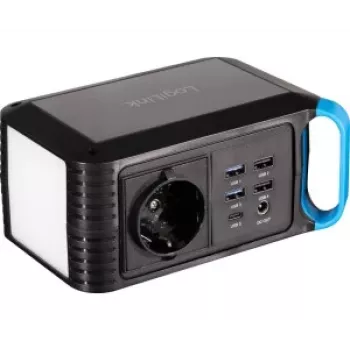 Estação de energia LogiLink 80W, 256Wh LiFePO4 com 60W USB-C PD, onda sinusoidal pura AC