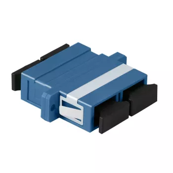 Adaptador de fibra ótica LogiLink SC Duplex, 12 unid., com flange, azul