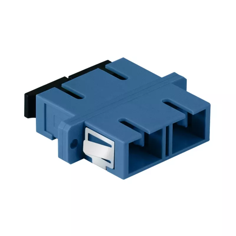 Adaptador de fibra ótica LogiLink SC Duplex, 12 unid., com flange, azul