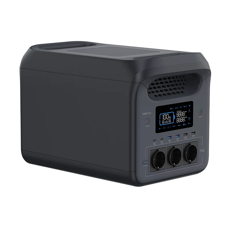 LogiLink PPS1800 estação de energia portátil, 1800 W, LiFePO4, compatível com Tuya