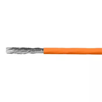 Cabo de instalação LogiLink Cat.7 600 MHz 23 AWG CCA, S/FTP 10 m, laranja