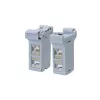 Adaptador de montagem em calha DIN LogiLink com 2 acopladores inline Cat.6A blindados, 10G, PoE++ (MP0079)