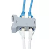 Adaptador de montagem em calha DIN LogiLink com 2 acopladores inline Cat.6A blindados, 10G, PoE++ (MP0079)