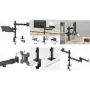 Suporte de secretária LogiLink BP0220 para monitor e portátil, 17-32 polegadas, monitor 10kg, portátil 9kg, preto