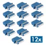 LogiLink adaptador de fibra ótica LC Quad, pack de 12, azul, montagem em flange, monomodo