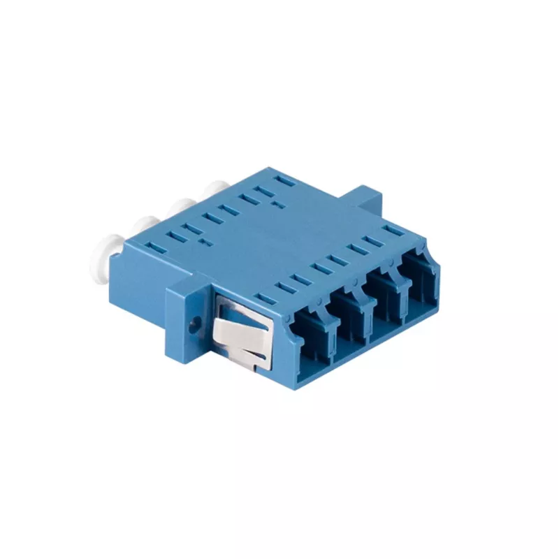 LogiLink adaptador de fibra ótica LC Quad, pack de 12, azul, montagem em flange, monomodo