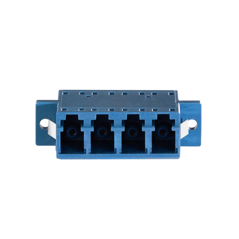 LogiLink adaptador de fibra ótica LC Quad, pack de 12, azul, montagem em flange, monomodo