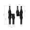 LogiLink conjunto de conectores solares em Y, 2 unid., compatível com MC4, ficha e conector fêmea, PVC, preto