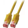 EFB Elektronik K8708GE.050 cabo de patch Cat.6A S/FTP LSZH, Daetwyler 7702 TM21, 0,5 m, amarelo