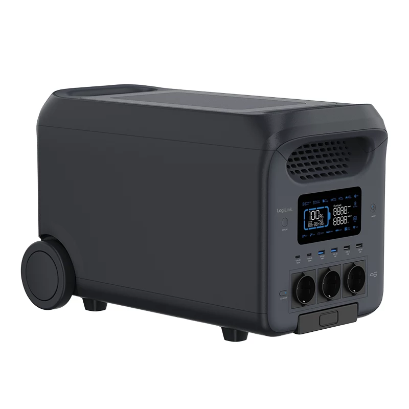 LOGILINK estação de energia portátil PPS3000, 3000W LiFePO4, 2560Wh, Tuya Smart, UPS