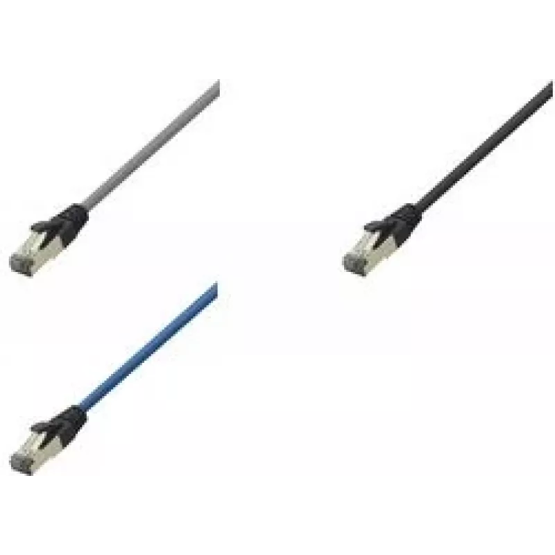 LogiLink cabo de rede Cat 8.1 S/FTP, ficha RJ-45 macho para ficha RJ-45 macho, 3 m, 40 Gbps, 2000 MHz, sem halogéneos, cinzento claro RAL 7035