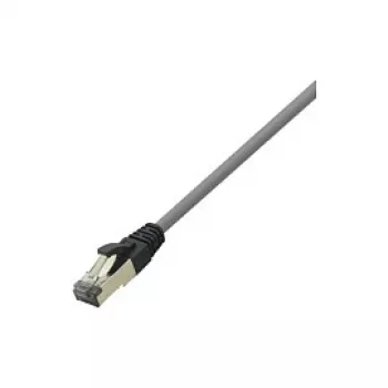 LogiLink cabo de rede Cat 8.1 S/FTP, ficha RJ-45 macho para ficha RJ-45 macho, 3 m, 40 Gbps, 2000 MHz, sem halogéneos, cinzento claro RAL 7035