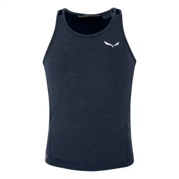 Salewa Agner Hybrid Tank top de base sem mangas para criança - Navy Blazer Melange 104-116 cm
