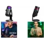 LogiLink HS0058 microfone condensador USB com luz RGB, 192kHz, preto