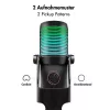 LogiLink microfone condensador USB com luz RGB, padrão cardióide, 20 Hz - 20 kHz, preto (HS0059)