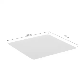 Tapete de proteção de pavimento LogiLink EO0086, 117 x 120 cm, extra macio, transparente, antiderrapante, para pavimentos duros