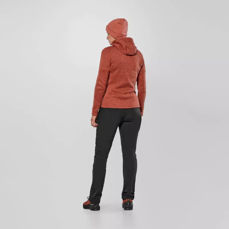 Casaco com capuz Salewa Puez Rocca PL mulher vermelho etrusco tamanho M