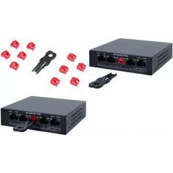 Conjunto de bloqueadores de porta RJ45 LogiLink com chave, 10 fechaduras, azul