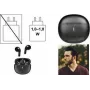 Auscultadores Bluetooth TWS LogiLink, resistentes à água IPX4, controlo tátil, estojo de carregamento USB-C, preto