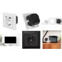 Tomada de parede LogiLink PA0262B com 1 tomada Schuko, 1 carregador USB-A e 1 USB-C, preto