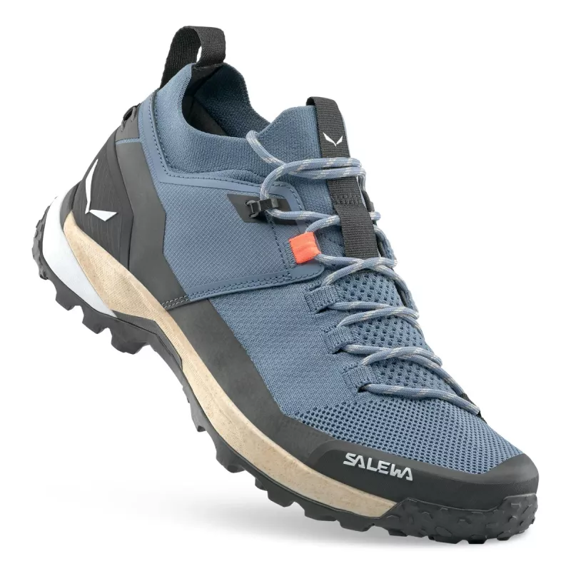 Salewa Puez 2 Knit PTX Sapatos de caminhada baixos para homem Java Blue/Black Tamanho 46.5
