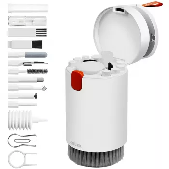 Conjunto de limpeza multifunções 20 em 1 LogiLink para eletrónica, câmaras, portáteis, smartphones, tablets, teclados e ótica