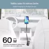 Carregador de automóvel USB LogiLink, 3 portas incl. cabo USB-C retrátil, 60W, PD, QC, preto