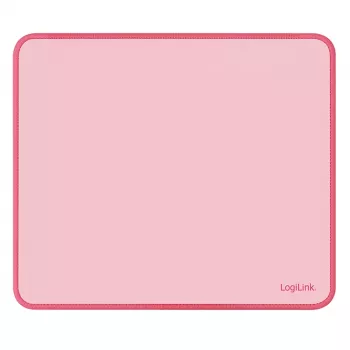 Tapete de rato LogiLink 220 x 250 mm rosa - superfície têxtil, base de borracha antiderrapante