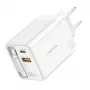 Carregador USB-A/C LogiLink 65 W GaN 3 portas branco com cabo USB-C