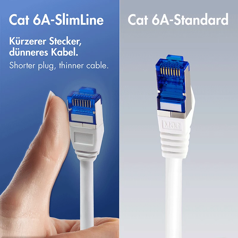 Cabo patch slim LogiLink SlimLine Cat.6A S/FTP LSZH, branco, 15 m