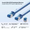 Cabo patch slim LogiLink Cat.6A S/FTP LSZH, azul, 5 m, SlimLine