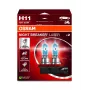 Lâmpada halogénea OSRAM NIGHT BREAKER LASER H11 pack duplo 12V 55W PGJ19-2, até 150% mais brilhante, feixe de luz 150m mais longo, 3900K