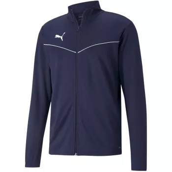 Casaco de treino em poliéster PUMA teamRISE Navy Blue 657392 06 S homem casaco de futebol com fecho integral