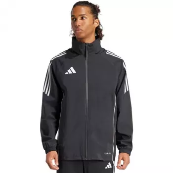 Casaco de chuva de futebol adidas Tiro 24 Rain homem preto/branco XL