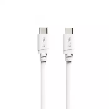 Cabo Hama USB-C para USB-C, 2 m, 60 W Power Delivery, branco
