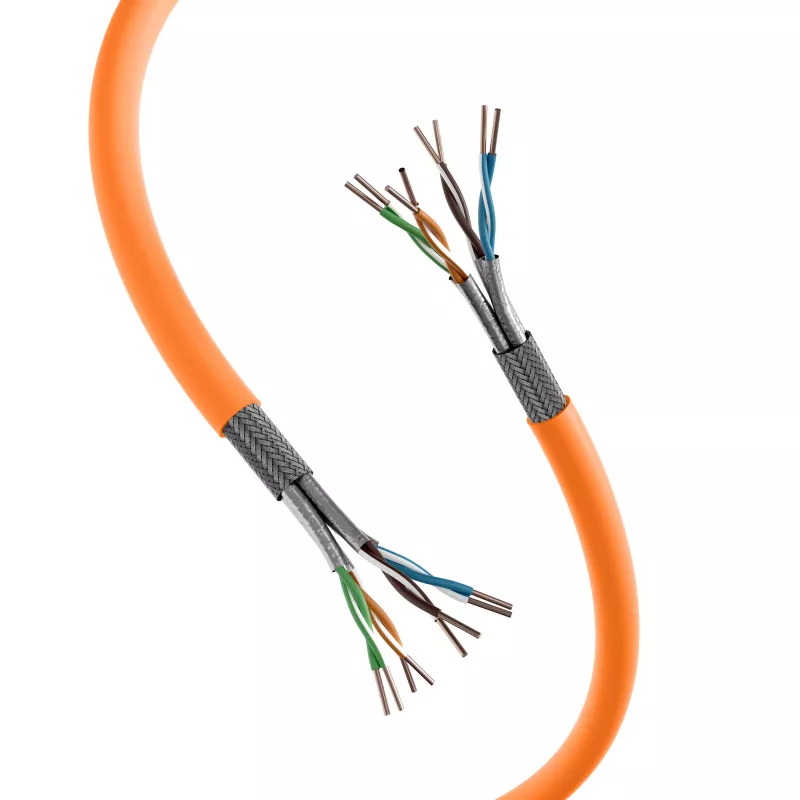 EFB Elektronik INFRALAN Cabo de Instalação a Granel 1m SFTP Cat.7 LSZH Laranja