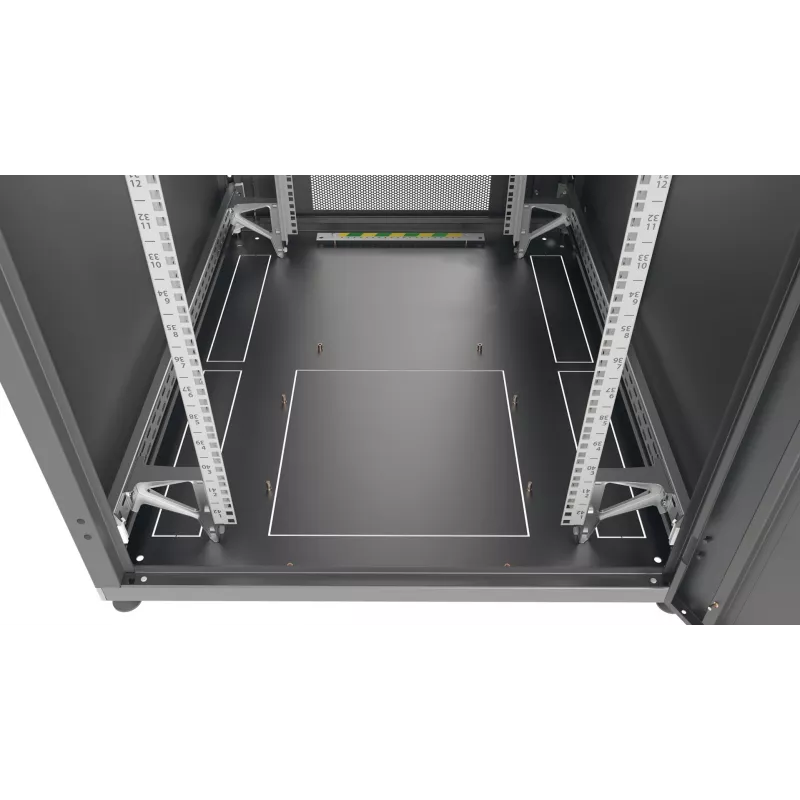 EFB PRO 33U 800x800mm Armário de Servidor RAL9005 com Portas Frontal e Traseira Perfuradas
