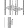 EFB Elektronik Prateleira Fixa de Carga Pesada 6U Montagem Lateral 200 kg Cinzento Claro RAL 7035