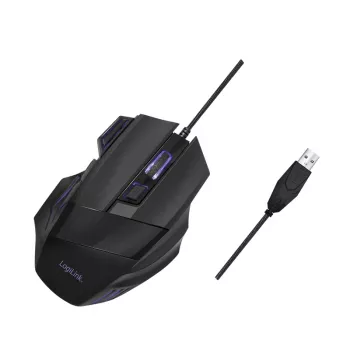 LogiLink Rato Ótico Ergonómico 7 Botões USB com Fio Vertical Destro Preto