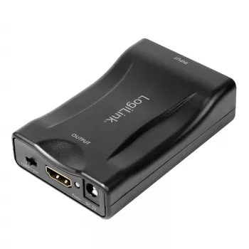 LogiLink CV0160 Adaptador Conversor SCART para HDMI, 1080p, Preto