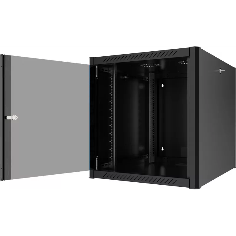 EFB Elektronik Armário de Parede 19 polegadas 20U, 800 mm de Profundidade, pré-montado, RAL 9005 Preto Profundo