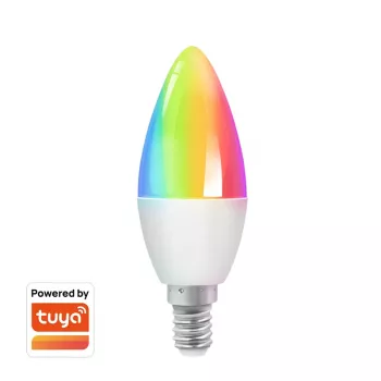 LogiLink WiFi Smart lâmpada vela E14, compatível com Tuya
