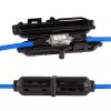 LOGILINK Caixa de Ligação de Cabos para Exterior IP54, caixa de ligação resistente às intempéries para extensões e fichas, Preto/Cinzento