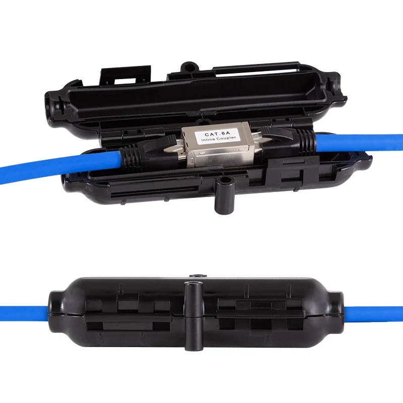 LOGILINK Caixa de Ligação de Cabos para Exterior IP54, caixa de ligação resistente às intempéries para extensões e fichas, Preto/Cinzento