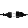 LogiLink Cabo de Extensão Ficha Euro CEE 7/16 para Conector Fêmea 0,2 m Preto