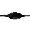 LogiLink Cabo de Extensão Ficha Euro CEE 7/16 para Conector Fêmea 0,2 m Preto